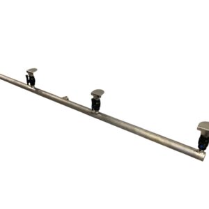 Bevattningsramp 2,5 m är en lång metallstång med fyra jämnt fördelade justerbara klämmekanismer, som visas på en vit bakgrund.